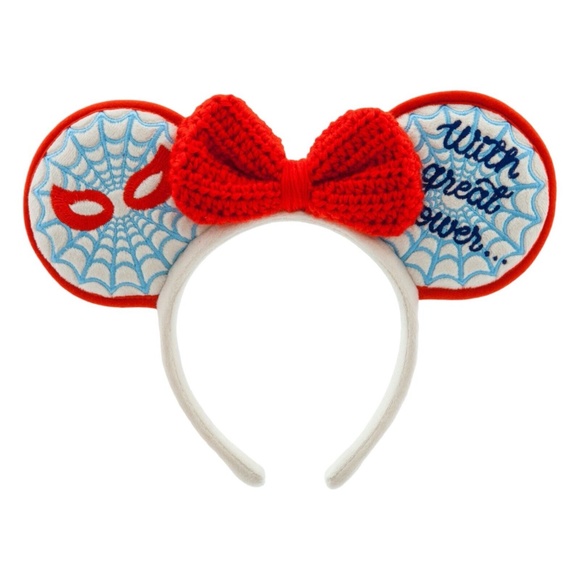 Disney Accessories - 2023 Disney Parks Spider-Man With Great Power Minnie Ear Headband Crochet - NEW